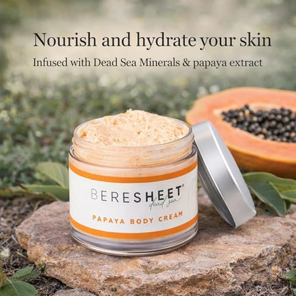 Papaya Body Butter Butter Cream – Lightweight Hydrating Moisturizer with Papaya Extract, Shea Butter & Almond Oil – Fast-Absorbing, Non-Greasy Body Cream for All Skin Types